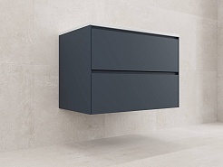 Style Line Тумба с раковиной Лима 80 Plus подвесная эмаль графит матовая – фотография-3